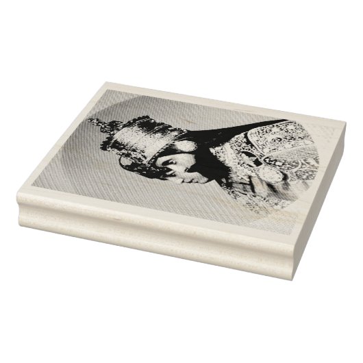 Haile Selassie I Jah Rastafari Wood Art Stamp Rubberstempel (Stempel)