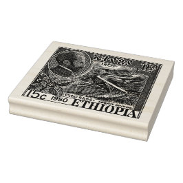 Haile Selassie I Jah Rastafari Wood Art Stamp Rubberstempel