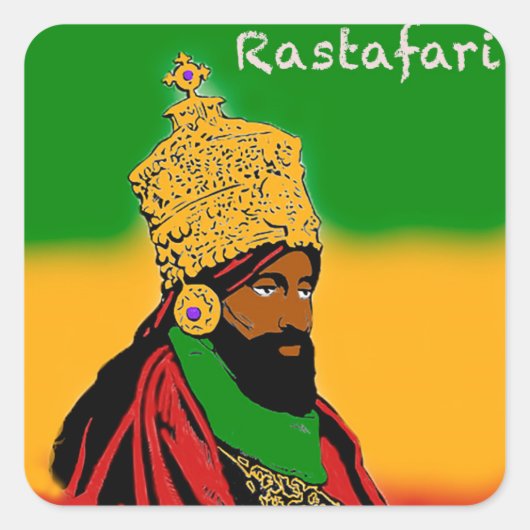 Haile Selassie I, Rastafari sticker (Voorkant)