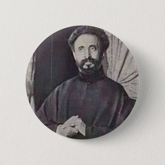 Haile Selassie I Ronde Button 5,7 Cm (Voorkant)
