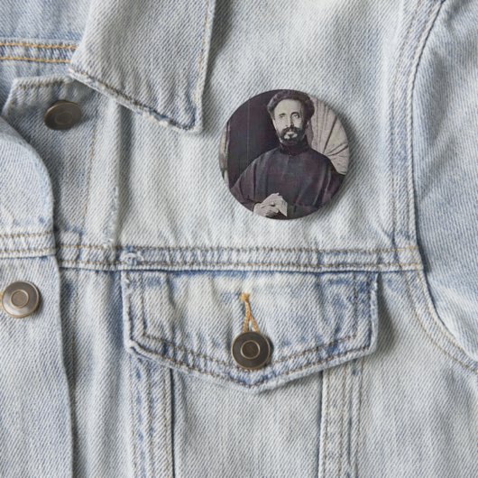 Haile Selassie I Ronde Button 5,7 Cm (In situ)
