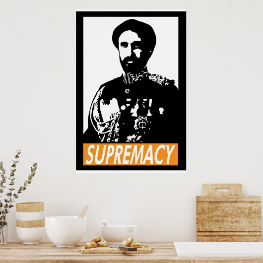 Haile Selassie I SUPREMACY Poster (Keuken)