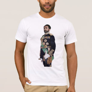 Haile Selassie in het T-shirt met volledige uitgan