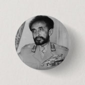 Haile Selassie - Jah - Messiah - Rastafari Button (Voorkant)