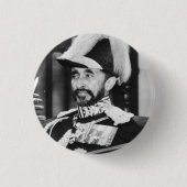 Haile Selassie - Jah - Messiah - Rastafari Button (Voorkant)