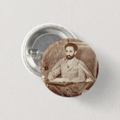 Haile Selassie - Jah - Messiah - Rastafari Button (Voorkant /achterkant)