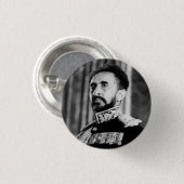 Haile Selassie - Jah - Messiah - Rastafari Button (Voorkant /achterkant)