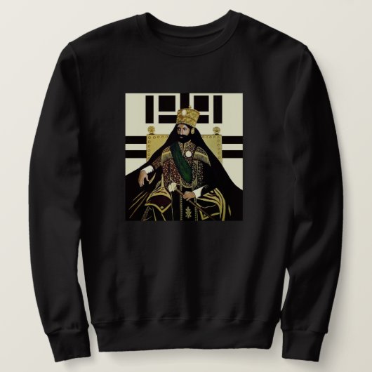 Haile Selassie Jah Rastafari Emperor Rasta Sweater (Design voorkant)