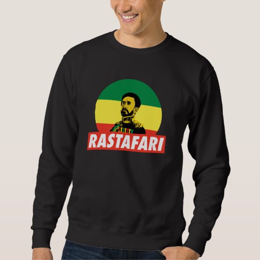Haile Selassie Jah Rastafari Emperor Rasta Sweater (Voorkant)