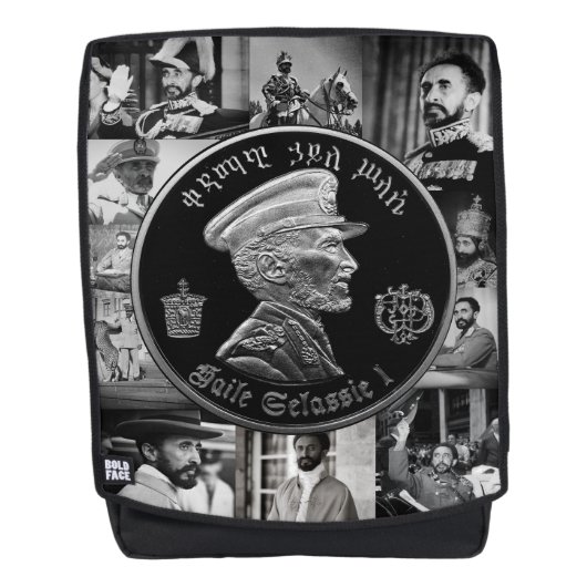 Haile Selassie - Jah Rastafari - Emperor Rucksack Rugtassen (Voorkant)