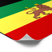 Haile Selassie Jah Rastafari Grote Afdruk op Canva Poster (Hoek)