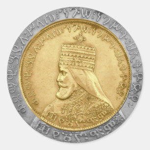 Haile Selassie Jah Rastafari Koninklijke Roots Sti Ronde Sticker