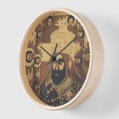 Haile Selassie Jah Rastafari Modern Art Clock (Hoek)