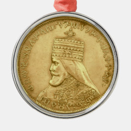 Haile Selassie Jah Rastafari Rasta Fotoskulptur Metalen Ornament