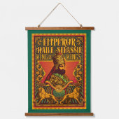 Haile Selassie Jah Rastafari Rasta Reggae Roots  Hangend Wandkleed (Voorkant)