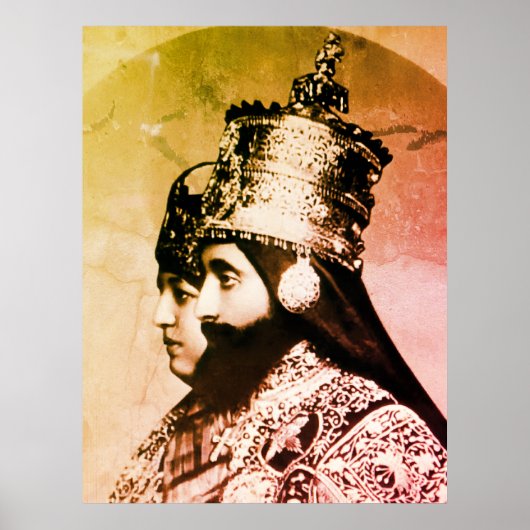 Haile Selassie Jah Rastafari Rasta Reggae Roots   Poster (Voorkant)