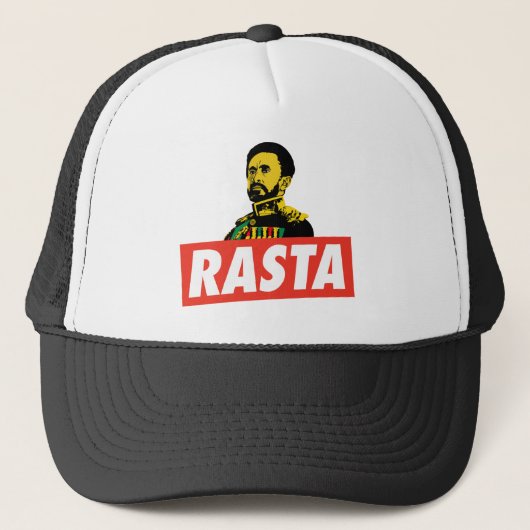 Haile Selassie - Jah Rastafari - Reggae Cap Trucker Pet (Voorkant)