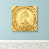 Haile Selassie Jah Rastafari Reggae Rasta Roots  Canvas Afdruk (Insitu (Houten vloer))