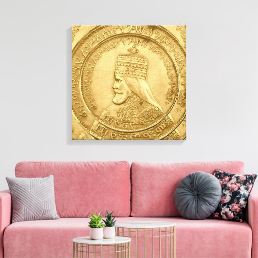 Haile Selassie Jah Rastafari Reggae Rasta Roots  Canvas Afdruk (Insitu (Woonkamer))