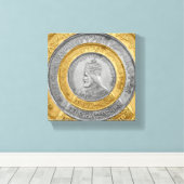 Haile Selassie Jah Rastafari Reggae Rasta Roots  Canvas Afdruk (Insitu (Houten vloer))