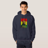 Haile Selassie Jah Rastafari Reggae Rasta Roots Hoodie (Voorkant volledig)