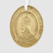 Haile Selassie Jah Rastafari Reggae Rasta Roots Ornament (voorkant)