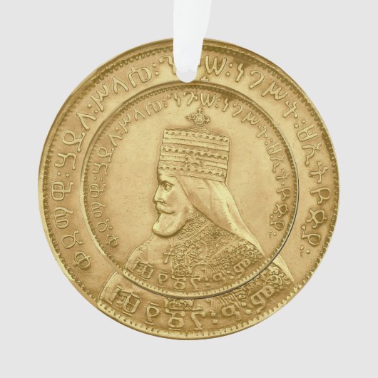 Haile Selassie Jah Rastafari Reggae Rasta Roots Ornament (voorkant)