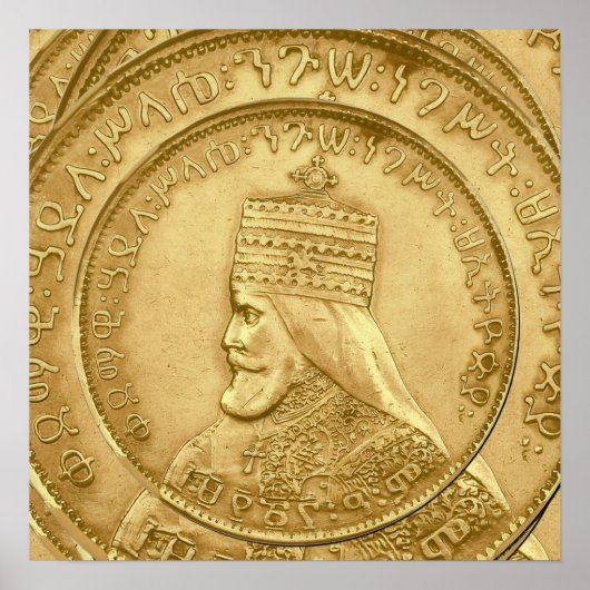 Haile Selassie Jah Rastafari Reggae Rasta Roots  Poster (Voorkant)