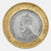 Haile Selassie Jah Rastafari Reggae Rasta Roots  Ronde Sticker (Voorkant)