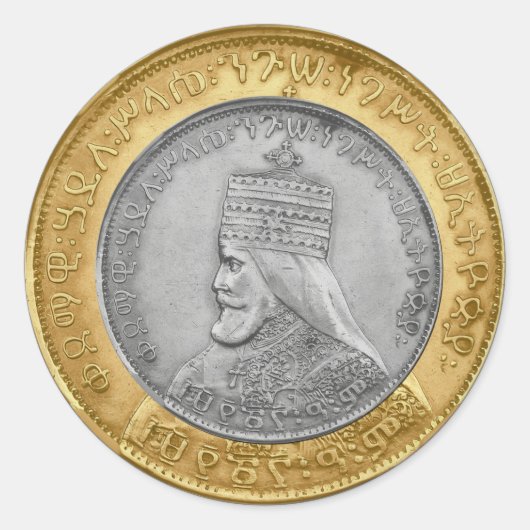 Haile Selassie Jah Rastafari Reggae Rasta Roots Ronde Sticker (Voorkant)