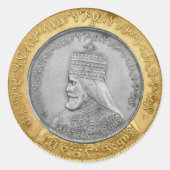 Haile Selassie Jah Rastafari Reggae Rasta Roots Ronde Sticker (Voorkant)