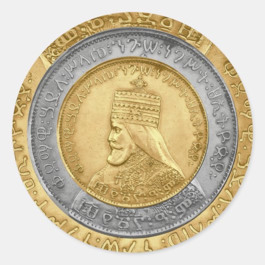 Haile Selassie Jah Rastafari Reggae Rasta Roots  Ronde Sticker (Voorkant)