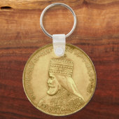 Haile Selassie Jah Rastafari Reggae Rasta Roots  Sleutelhanger (Achterkant)