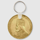 Haile Selassie Jah Rastafari Reggae Rasta Roots  Sleutelhanger (Achterkant)