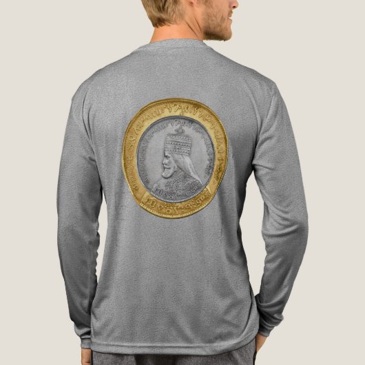 Haile Selassie Jah Rastafari Reggae Rasta Roots  Tri-Blend Shirt (Achterkant volledig)