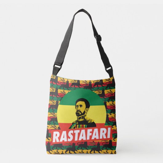 Haile Selassie - Jah Rastafari - Reggae Roots Bag Crossbody Tas (Voorkant)