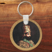 Haile Selassie - Jah Rastafari Reggae Roots Shirt Sleutelhanger (Achterkant)