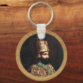 Haile Selassie - Jah Rastafari Reggae Roots Shirt Sleutelhanger (Voorkant)
