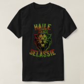 Haile Selassie Jah Rastafari Reggae T-shirt (Design voorkant)