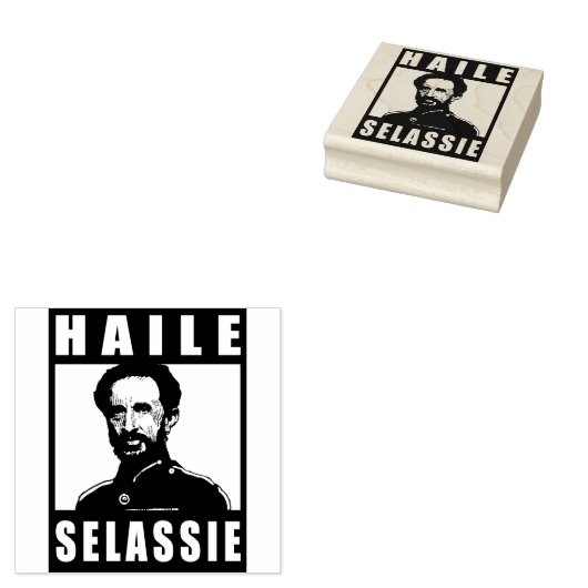 Haile Selassie Jah Rastafari Royal Roots Stamp Rubberstempel (Gestempeld)