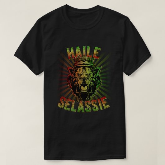 Haile Selassie Jah Rastafari T-shirt (Design voorkant)