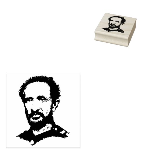 Haile Selassie Jah Royal Emperor Ethiopia Stamp Rubberstempel (Gestempeld)