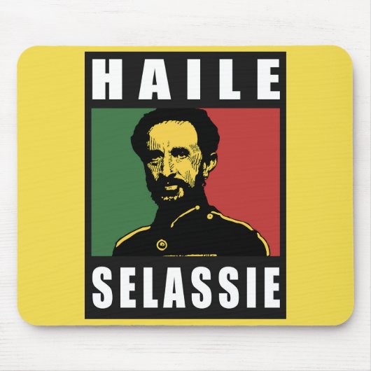 Haile Selassie Keizer - Reggae - Rasta Mousepad Muismat (Voorkant)
