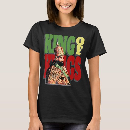 Haile Selassie King Rastafari T-shirt (Voorkant)