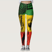 Haile Selassie Leggings Lion Judah Design (Voorkant)
