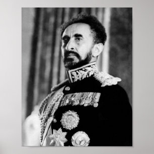 Haile Selassie Lion Rasta Solomon Jah Rastafari Poster