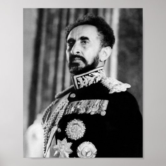 Haile Selassie Lion Rasta Solomon Jah Rastafari Poster (Voorkant)