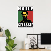 Haile Selassie Lion Rasta Solomon Jah Rastafari Poster (Thuiskantoor)