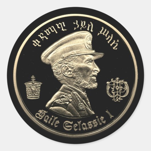 Haile Selassie - Messiah - Jah Rastafari Sticker (Voorkant)