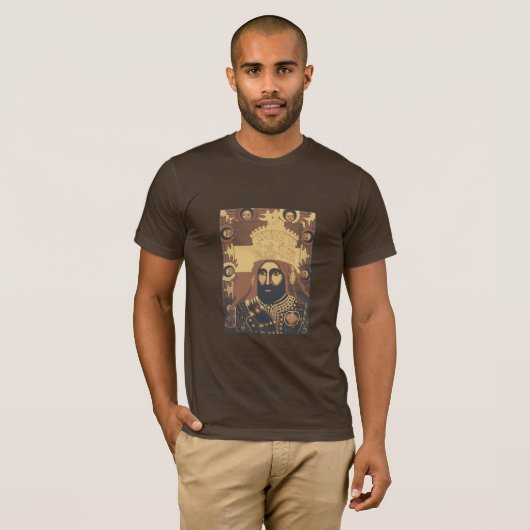Haile Selassie Modern Art Shirt Jah Rastafari Root (Voorkant volledig)